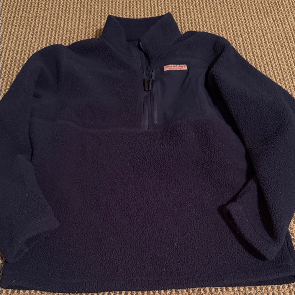 Men's Navy half zip jacket